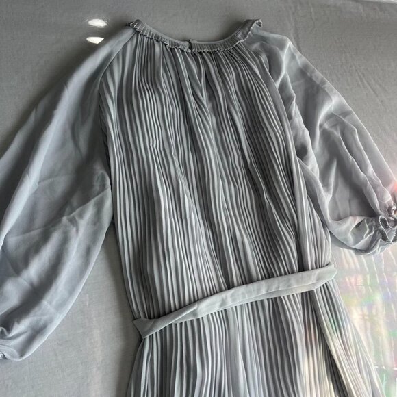 NEW Melloday Pleated Midi Dress Belted Light Blue XL - Picture 7 of 16